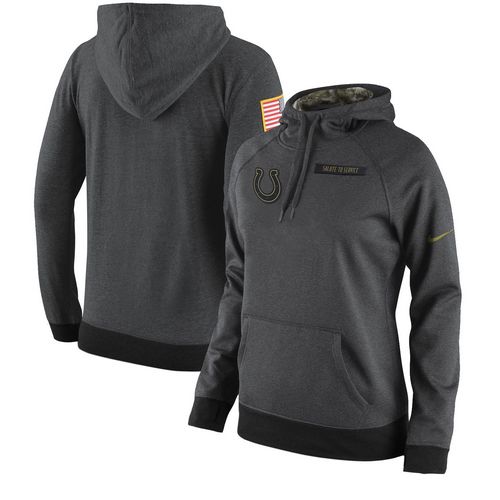 Women's Indianapolis Colts Nike Anthracite Salute To Service Player Performance Hoodie