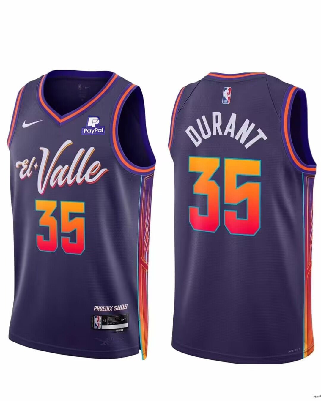 Men's Phoenix Suns #35 Kevin Durant Purple 2023/24 City Edition Stitched Basketball Jersey Men's Phoenix Suns #35 Kevin Durant Purple 2023/24 City Edition Stitched Basketball Jersey