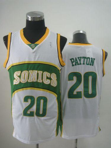 Men's Oklahoma City Thunder Active Player Custom White Super Sonics Throwback Stitched Basketball Jersey