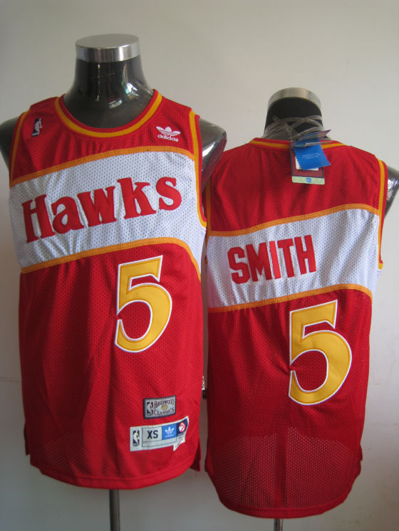Hawks #5 Josh Smith Red Stitched Throwback NBA Jersey Hawks #5 Josh Smith Red Stitched Throwback NBA Jersey