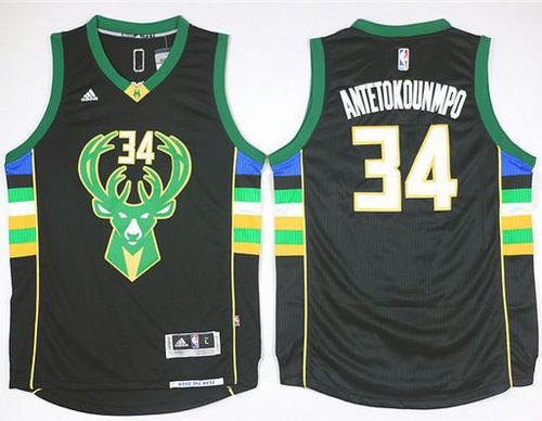 Bucks #34 Giannis Antetokounmpo Black Alternate Stitched NBA Jersey Bucks #34 Giannis Antetokounmpo Black Alternate Stitched NBA Jersey