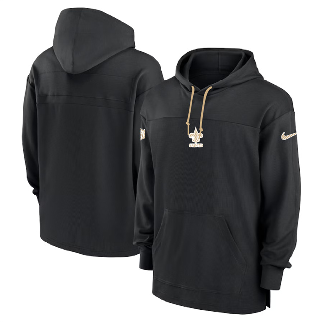 Men's New Orleans Saints Black Performance Pullover Hoodie Men's New Orleans Saints Black Performance Pullover Hoodie