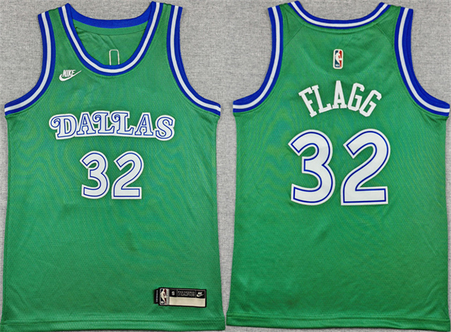 Youth Dallas Mavericks #32 Cooper Flagg Green 2025/26 Classic Edition Stitched Basketball Jersey Youth Dallas Mavericks #32 Cooper Flagg Green 2025/26 Classic Edition Stitched Basketball Jersey